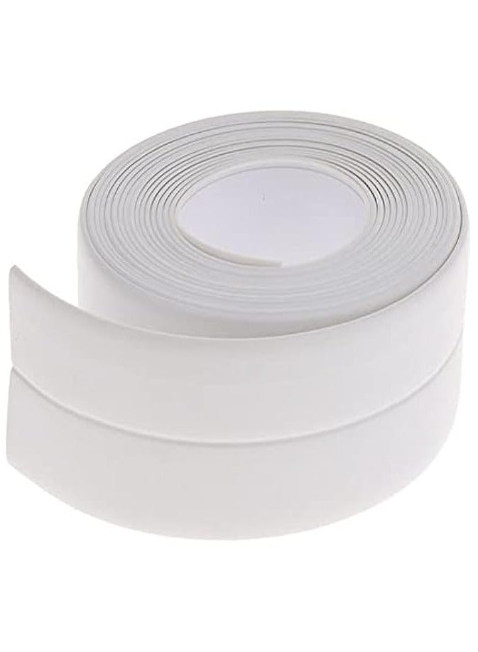 erorex Caulk Tape Waterproof Self Adhesive, 2 Rolls White Caulking Sealant Strip for Kitchen, Countertop, Bathroom, Sink, Bathtub, Toilet, Floor Wall Edge Protector with Sealing Tool (1.5" x 10.5Ft) - Image 1