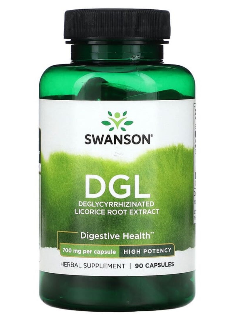 Swanson, DGL, High Potency, 700 mg, 90 Capsules