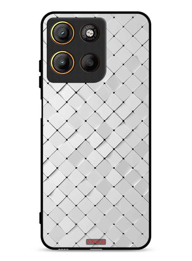 Tolwak Motorola Moto G15 Protective Case Cover Tiles Texture