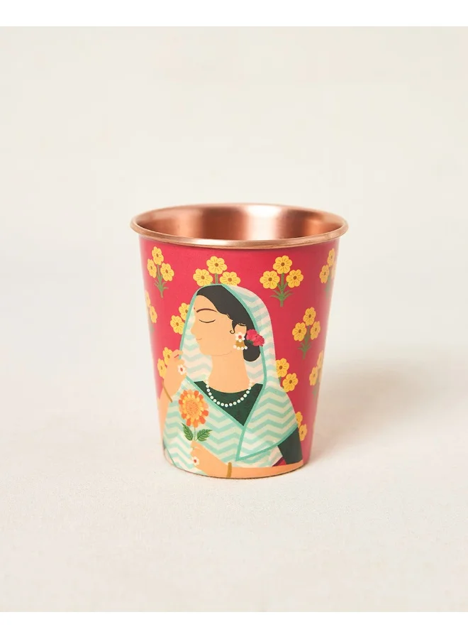 Chumbak Rani Copper Tumbler, 250 ml | Palace Memoirs