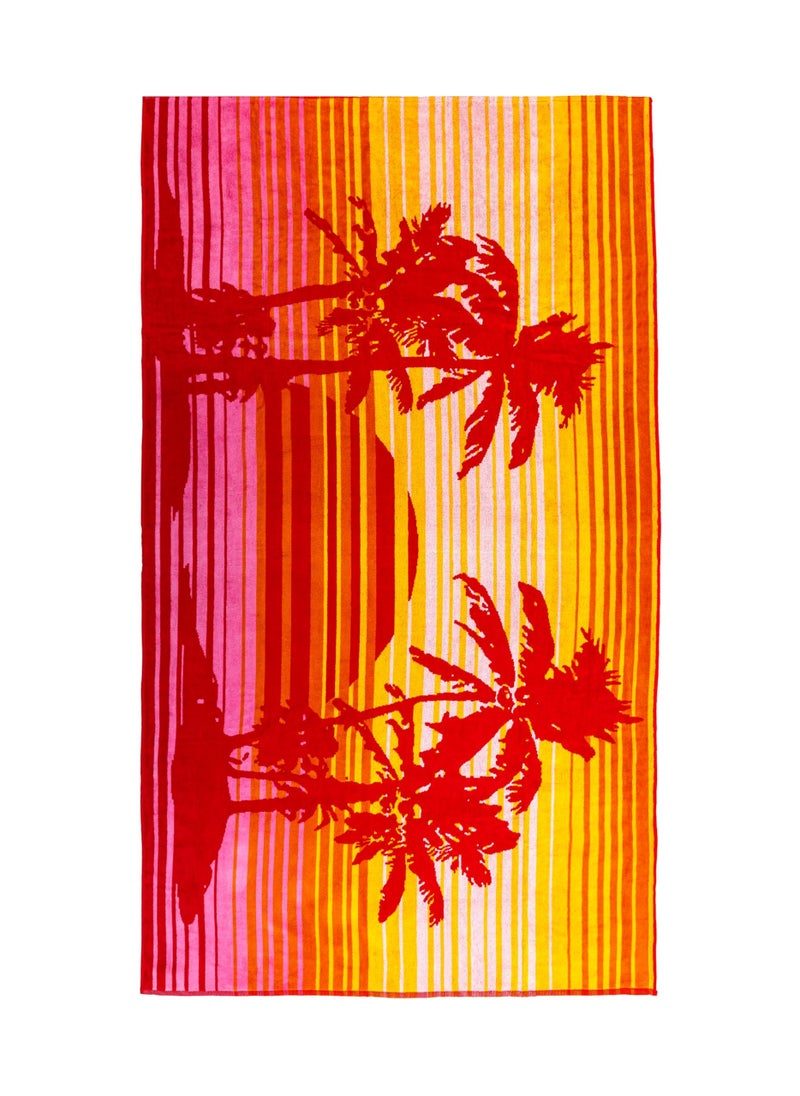SIGNOOLA Signoola Beach towel Pink Dream Catcher, 100% cotton, Red 90 x 170 cm  - Image 1