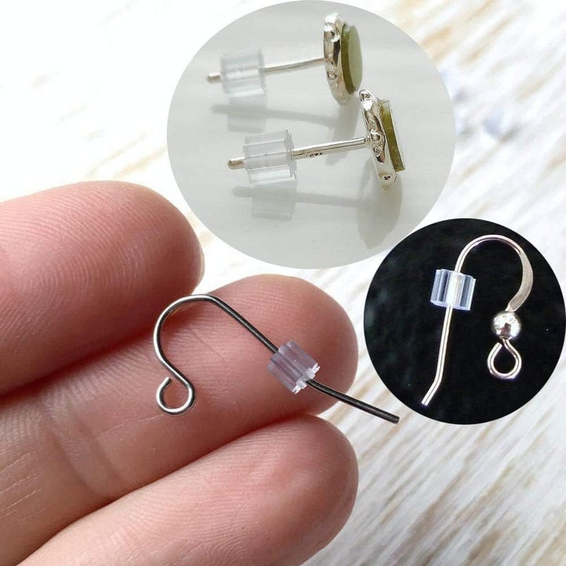 KASBEE Clear Earring Backs, 1000PCS Earring Stoppers, Hypo-allergenic Jewelry Accessories, Silicone Earring Backing Replacements - Image 5