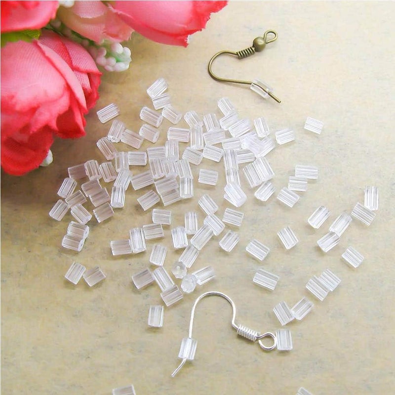 KASBEE Clear Earring Backs, 1000PCS Earring Stoppers, Hypo-allergenic Jewelry Accessories, Silicone Earring Backing Replacements - Image 4