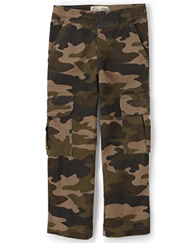 The Children's Place Boys Pull on Cargo Pants,Olive Camo Single,12 - Image 5