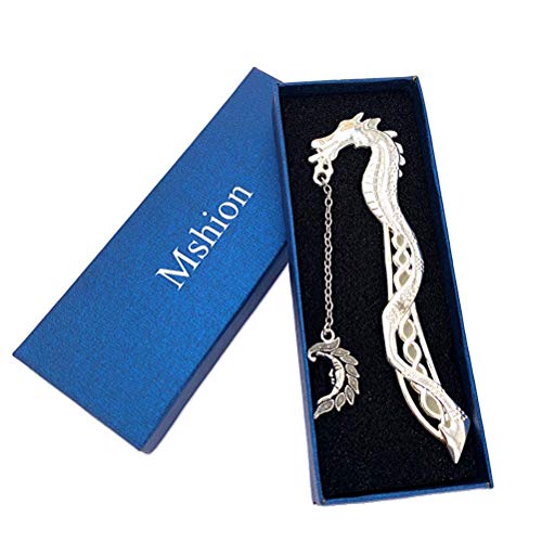 Mshion Metal Bookmarks with Chain,Unique Glow in The Dark Bookmark,Inspirational Book Markers for Book Lovers Delicate Gifts - Image 1