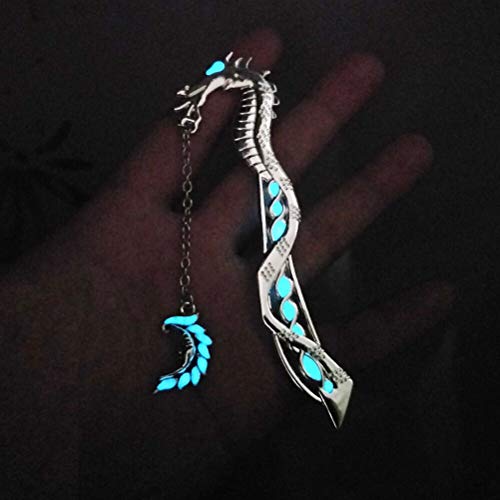 Mshion Metal Bookmarks with Chain,Unique Glow in The Dark Bookmark,Inspirational Book Markers for Book Lovers Delicate Gifts - Image 5