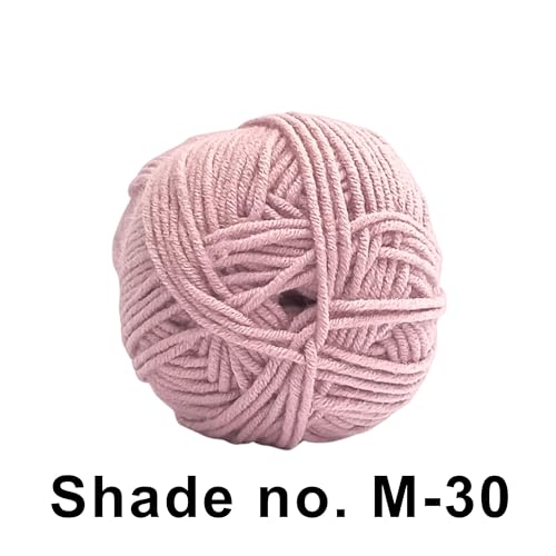 VCR 4ply Bubble Gum Pink Yarn, 100 Grams Hank, 190 Meters Length, Acrylic Ball for Crochet and Knitting, Soft Crosia Threads, Pack of 1 Yarn, Suitable for DIY Crafts - Image 2