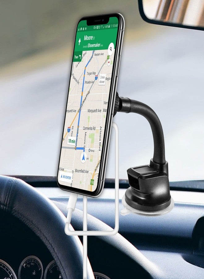 Cellet Car Phone Mount Holder Universal Phone Car Dashboard & Windshield Magnetic Phone Mount Holder with Goose-Neck Compatible with Smartphones iPhones Samsung Galaxy LG Motorola Moto Google Pixel - Image 3