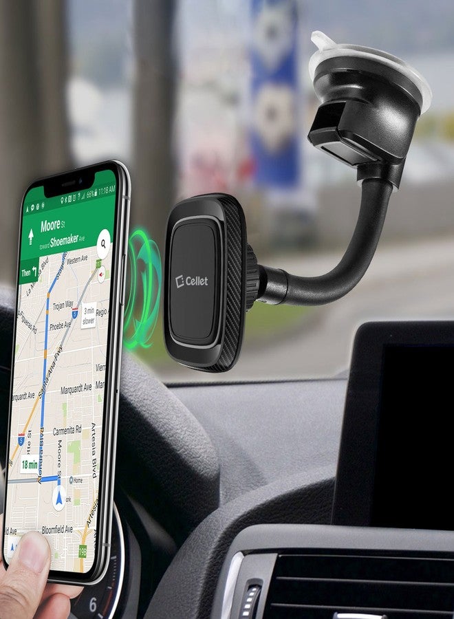 Cellet Car Phone Mount Holder Universal Phone Car Dashboard & Windshield Magnetic Phone Mount Holder with Goose-Neck Compatible with Smartphones iPhones Samsung Galaxy LG Motorola Moto Google Pixel - Image 4