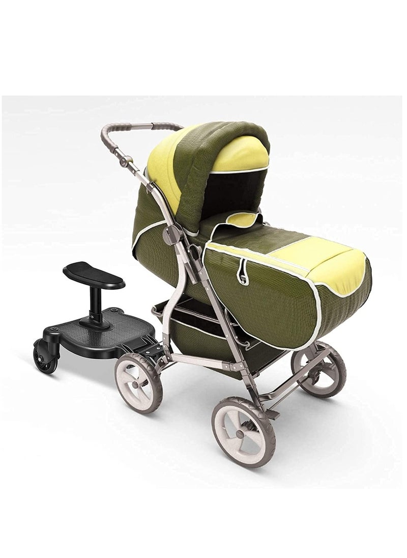 WALALLA - Portable Multifunctional Two Wheel Design Universal Stroller Buggy Standing Board with Seat - Image 1