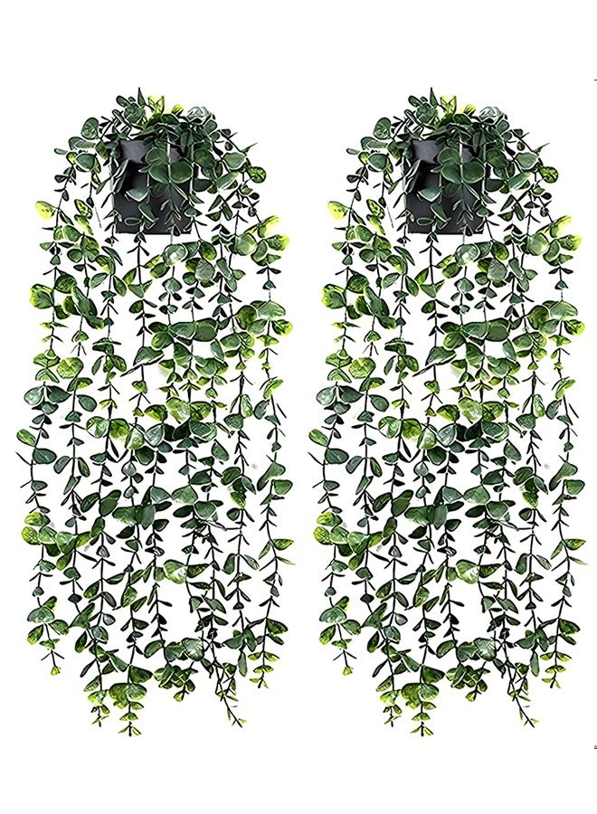 هوب زوزا نباتات الأوكالبتوس الاصطناعية المعلقة في أواني - Image 1