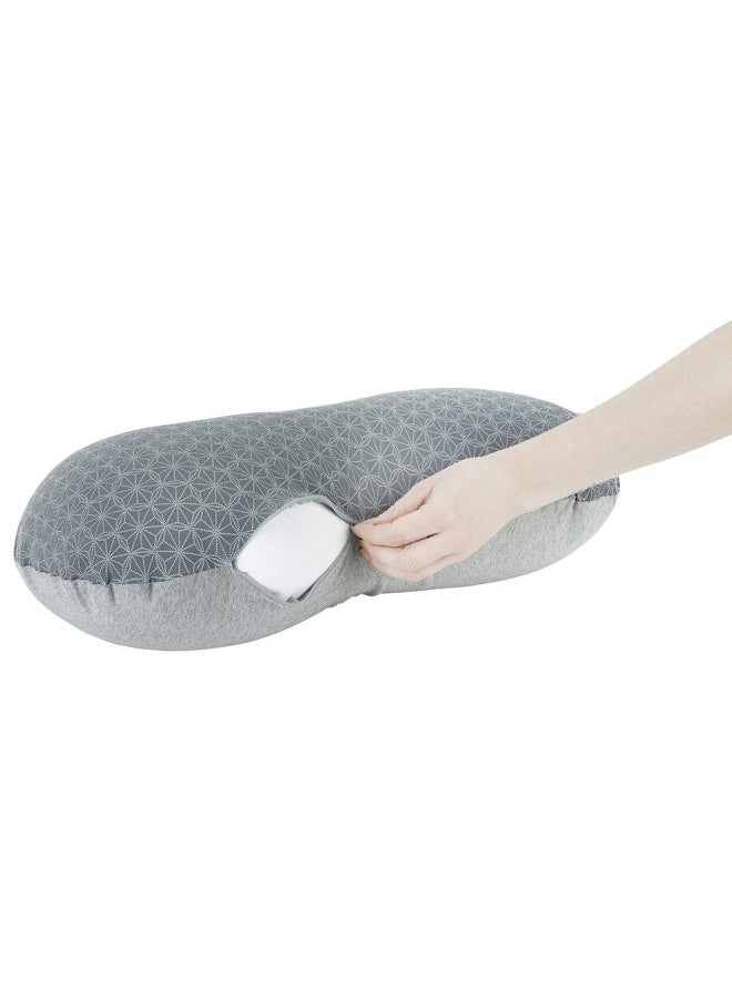 babymoov Mom & Baby Pillow Bundle - Maternity & Nursing Pillow + Cushion Cover (Navy)  - Image 5