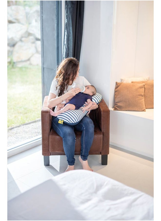 babymoov Mom & Baby Pillow Bundle - Maternity & Nursing Pillow + Cushion Cover (Navy)  - Image 4