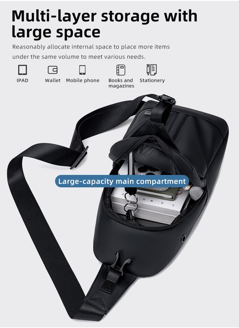 Golden Wolf GXB00737 Casual Shoulder Chest Anti-theft Waterproof Hand CrossBags  - Image 5