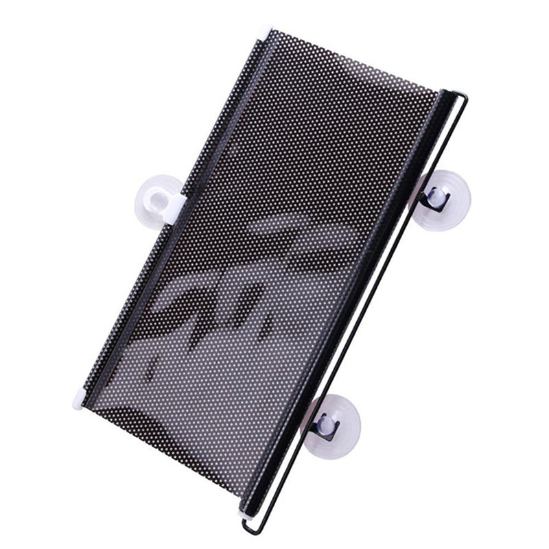KIMISS Windshield Sun Shade, Car Automatic Retractable Sunshade Windshield Sun Block Visor Shade Curtain Sun (Black 68x125cm) - Image 1