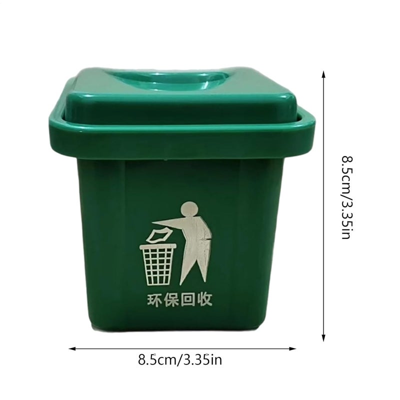 Small Trash Can, Bathroom Waste Bins, Wall-Mounted Garbage Container, Creative Storage Box, Covered Bin for Window Sill Balconies Bedroom Toilet Home Tables Kitchen Use, 4.33x3.74 inches - Image 2