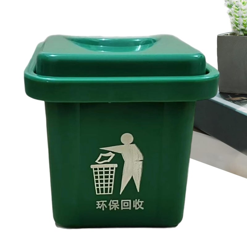 Small Trash Can, Bathroom Waste Bins, Wall-Mounted Garbage Container, Creative Storage Box, Covered Bin for Window Sill Balconies Bedroom Toilet Home Tables Kitchen Use, 4.33x3.74 inches - Image 1