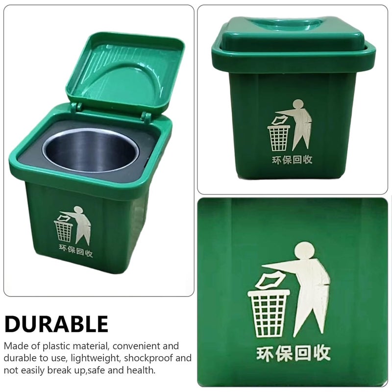 Small Trash Can, Bathroom Waste Bins, Wall-Mounted Garbage Container, Creative Storage Box, Covered Bin for Window Sill Balconies Bedroom Toilet Home Tables Kitchen Use, 4.33x3.74 inches - Image 5