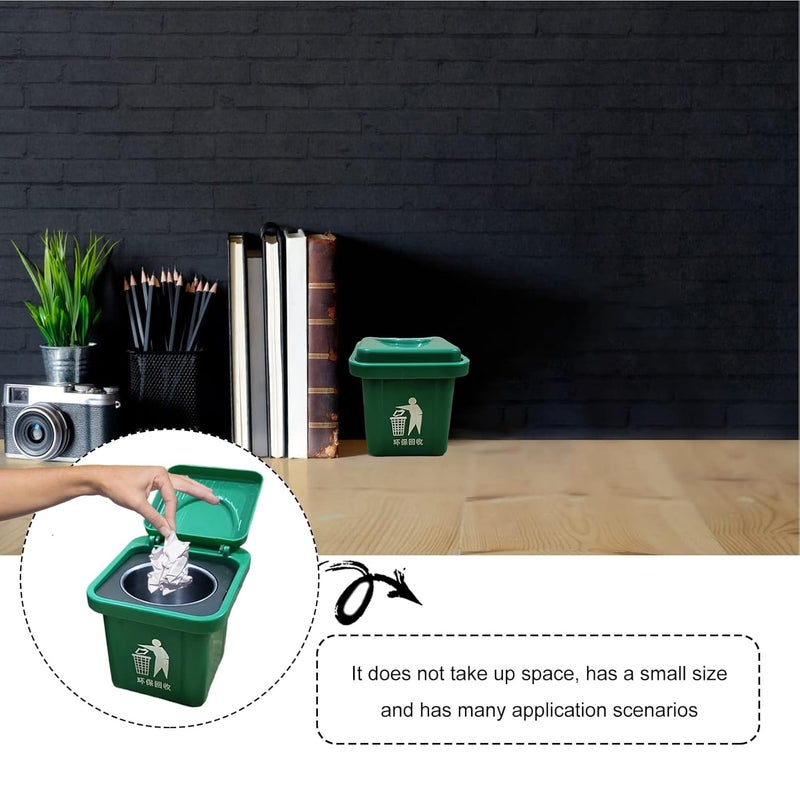 Small Trash Can, Bathroom Waste Bins, Wall-Mounted Garbage Container, Creative Storage Box, Covered Bin for Window Sill Balconies Bedroom Toilet Home Tables Kitchen Use, 4.33x3.74 inches - Image 3