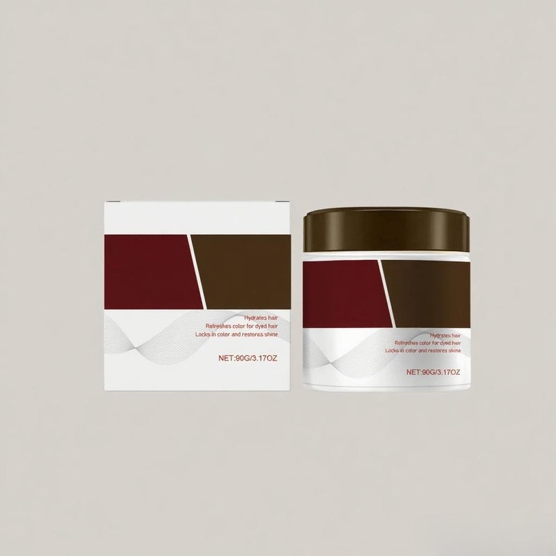 Hair care and color correction hair mask nourishes and softens hair, moisturizes and locks colors, and is lightweight and shiny  brown - Image 1