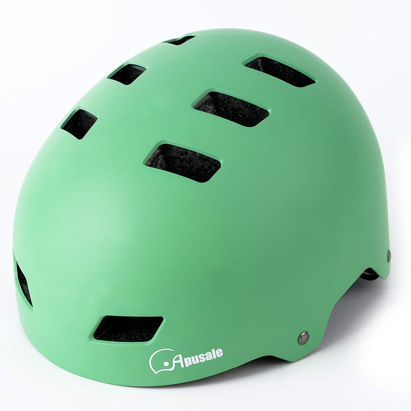 Apusale Bike Skateboard Helmet, Adjustable and Multi-Sport for Skate Scooter, 3 Sizes for Adult Youth Kids Toddler (Mint Green) - Image 3