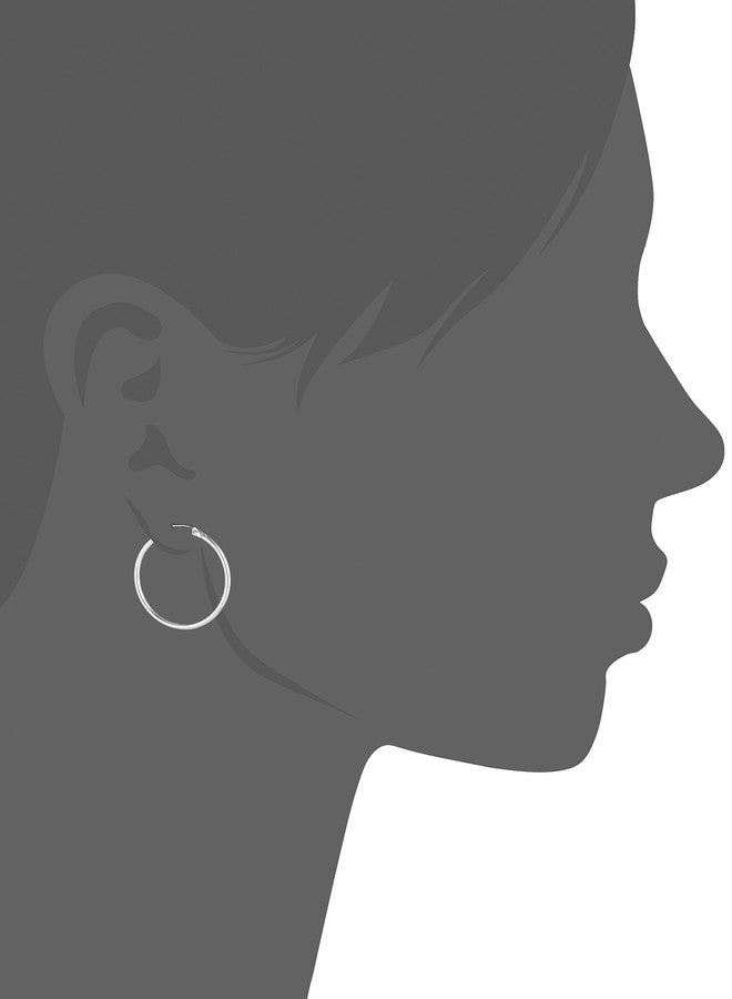 Napier "Classics" Silver-Tone Click Top Set of 3 Hoop Earrings - Image 2