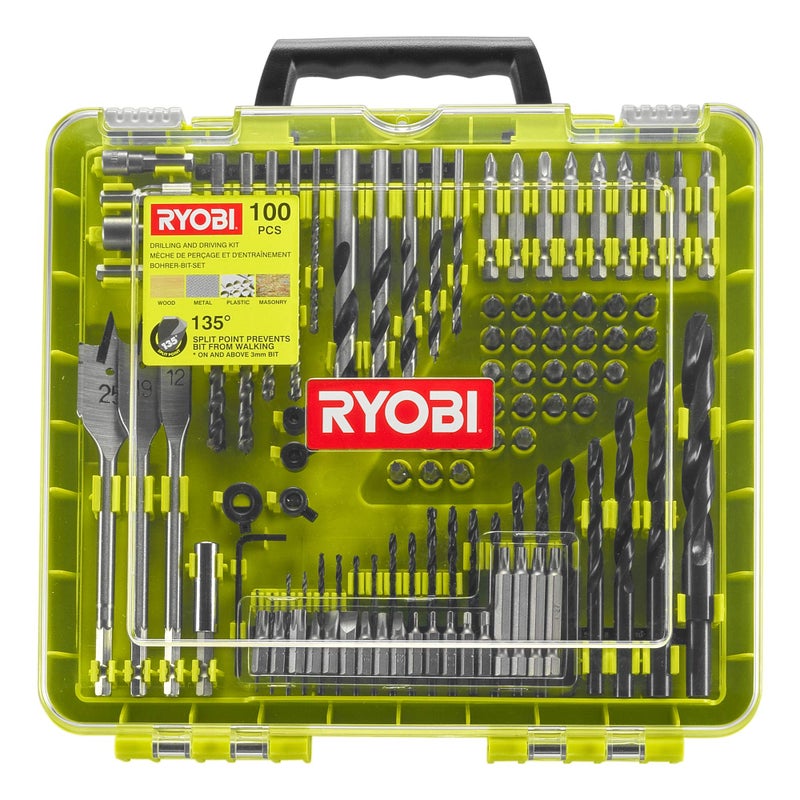 Ryobi طقم حفر + قيادة ريوبي RAKDD100 (100 قطعة) - Image 1