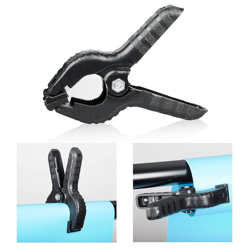 SLOW DOLPHIN 10 x 10Ft Photo Video Studio Heavy Duty Adjustable Muslin Backdrop Stand Background Support System Kit for Photography with Carrying Bag 8 Pcs Clip Clamps - Image 5