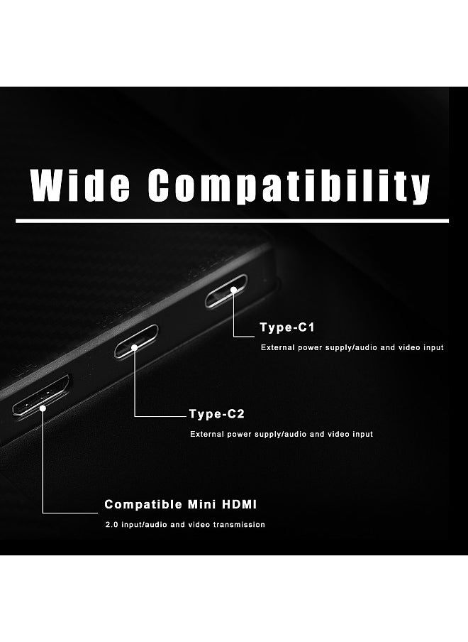 Generic - Portable Monitor 18.5 ''FHD 100Hz Computer Monitor Gaming Monitor Office Monitor for Laptop MacBook Surface PC PS4/PS5 Xbox with stand - Image 1