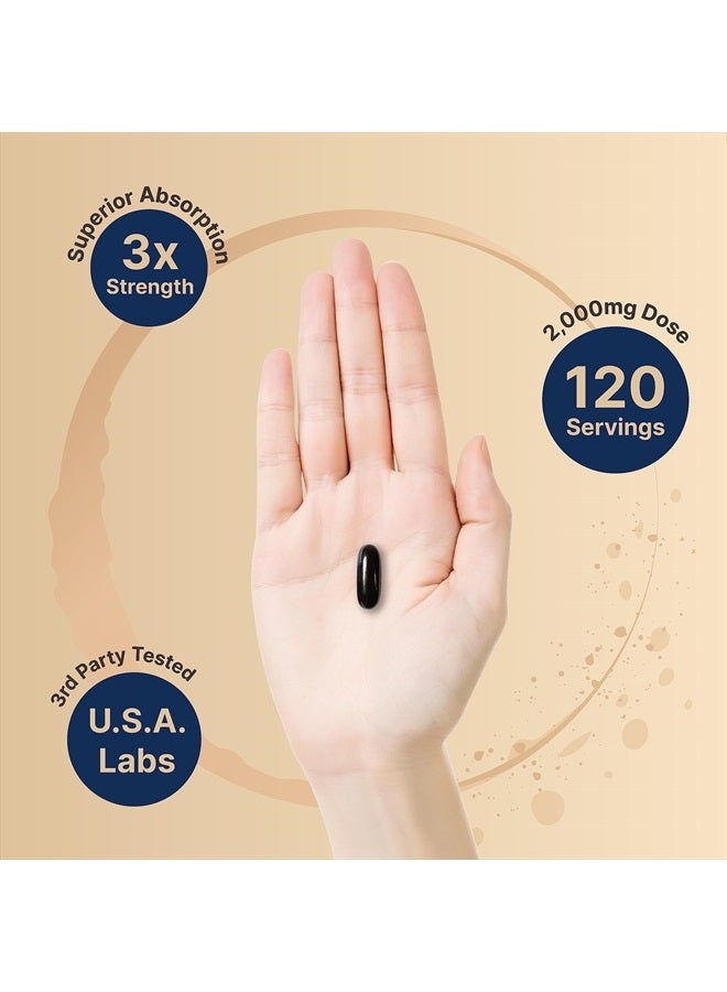NatureBell Antarctic Krill Oil 2000mg Supplement, 240 Softgels, 3X Strength Natural Source of Omega-3s, EPA 240mg + DHA 160mg + Astaxanthin 800mcg – No Fishy Aftertaste – Mercury Free & Non-GMO  - Image 4