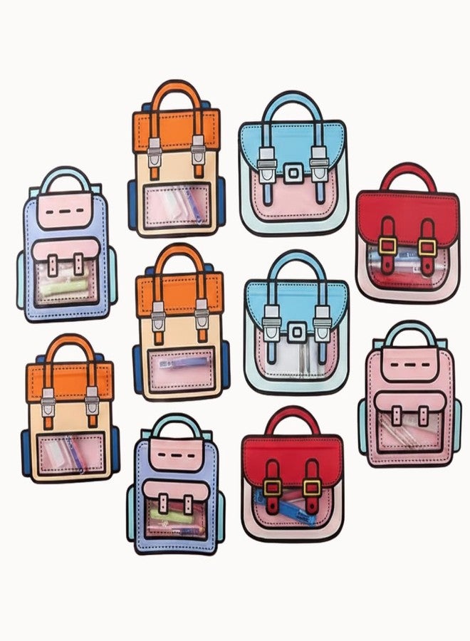 KHUSHA CREATIONS Set of 5 Cute Mix Size Goodies Bags for Kids | Cartoon Theme Return Bags Pouches | Reusable Party Favor Bags for Birthday, School Event, Classroom Supplies, and Kids Stationery Storage - Image 2