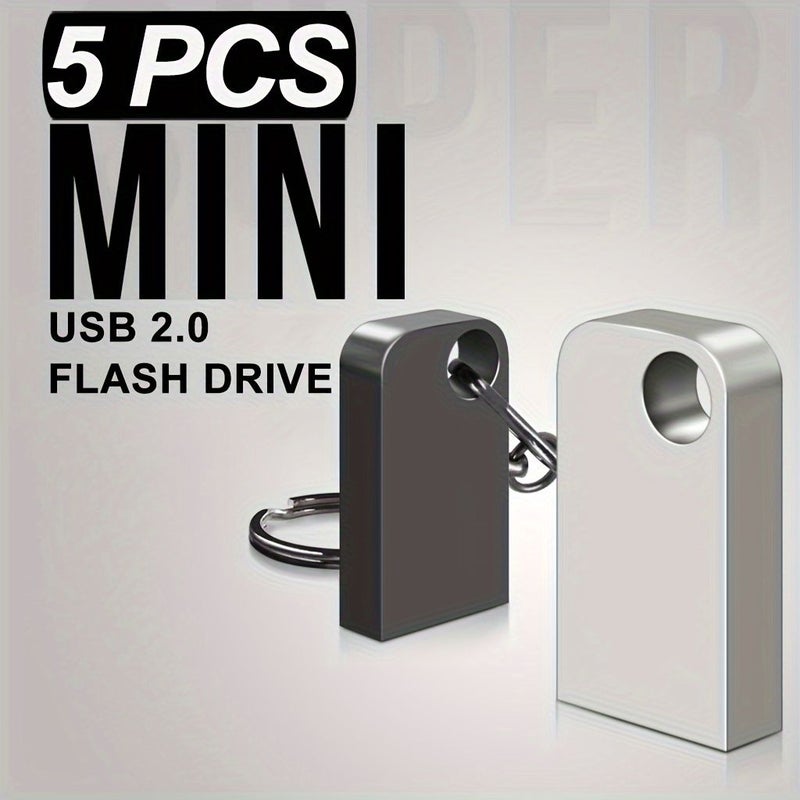 5 قطع محرك أقراص فلاش USB سعة 4 جيجابايت USB 2.0 عالي السرعة من المعدن بنمط قلم لأجهزة الكمبيوتر المحمول واللوحي والهاتف المحمول وصوت السيارة وأجهزة الألعاب - Image 4