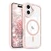 LCHULLE for iPhone 16 Plus Case Magnetic Clear Glitter Diamond Rhinestones for Women Girls Compatible with MagSafe Shiny Sparkle Soft TPU Bumper Shockproof Phone Case for iPhone 16 Plus Baby Pink - Image 2