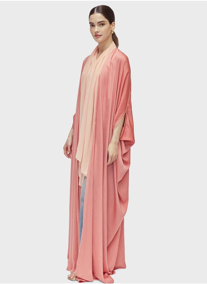 CHASE - Contrast Detail Abaya - Image 1