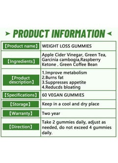 Daynee Weight Loss Gummies, Keto+ACV Weight Loss Gummies, Powerful Fat Burning and Appetite Suppression for Women and Men, Apple Flavored Slimming Gummies, 60 Vegan Gummies  - Image 2
