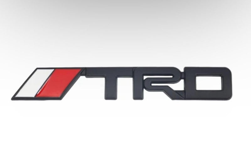 AUTO MT Car Bike Laptop Metal Logo Car Emblem & Grill Met.al Lo.go for Carr 3D Badge Auto Racing Universal Sport Sticker Grand Tourer Decal. (TRD 3D Long Black Sticker) - Image 2