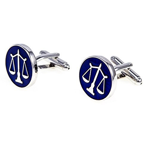 MRCUFF Law Scales of Justice Attorney Lawyer Pair Cufflinks in Presentation Gift Box & Polishing Cloth - Image 4