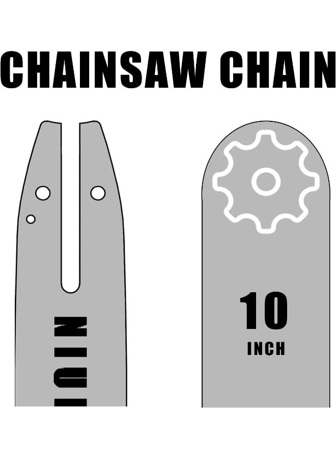 NIUBGONER 10 Inch Chainsaw Bar Combo, 3/8 Lp Pitch - .050 Gauge 39 Drive Links  - Image 5
