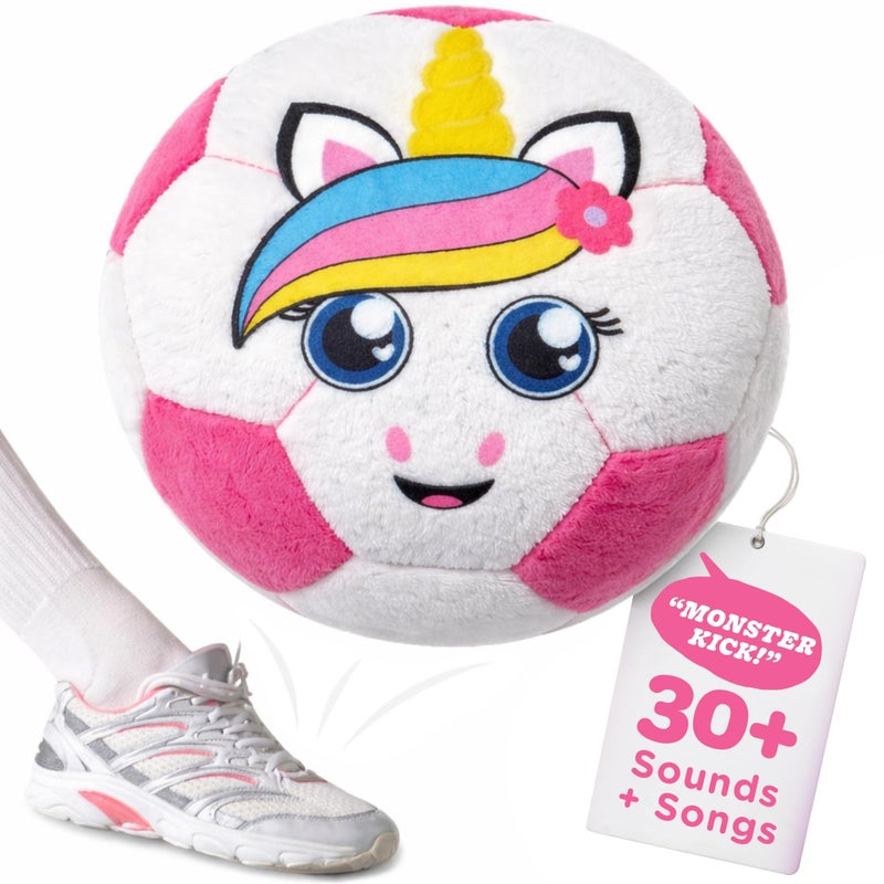 Move2Play Hilariously Interactive Toy with Music  Sound Effects for Boy  Girl  Ball for Toddler  Baby  6 12 18 Months  1 2 3 Year Old Soccer Ball Pink - Image 2
