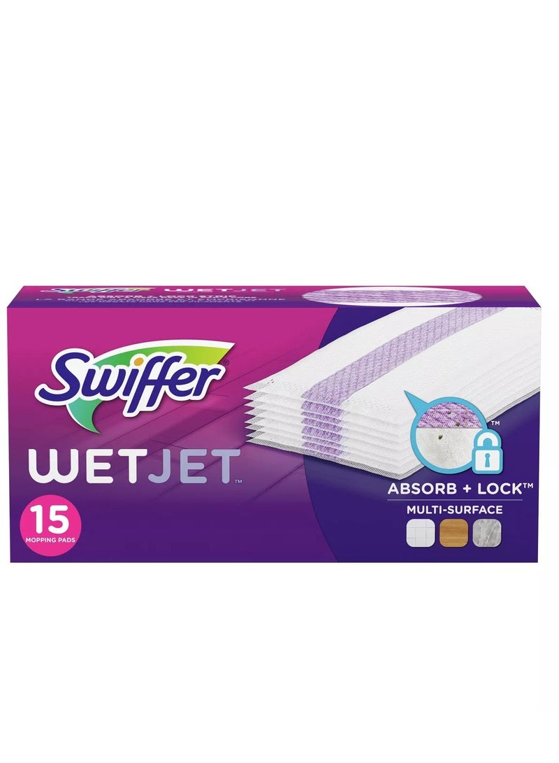 Swiffer WetJet Multi-Surface Floor Cleaner Spray Moping Pads Refill - Unscented 15 count - Image 1