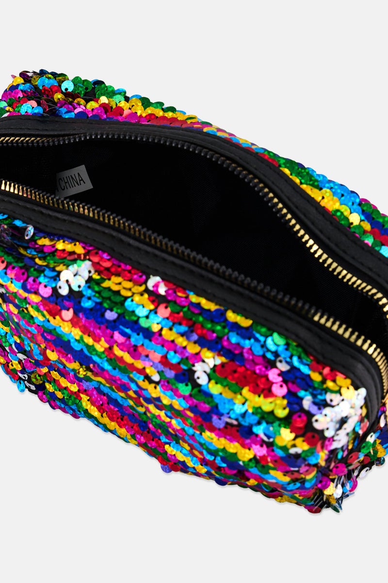 Meifli Women Sequin Make Up Pouch, Assorted - Image 2