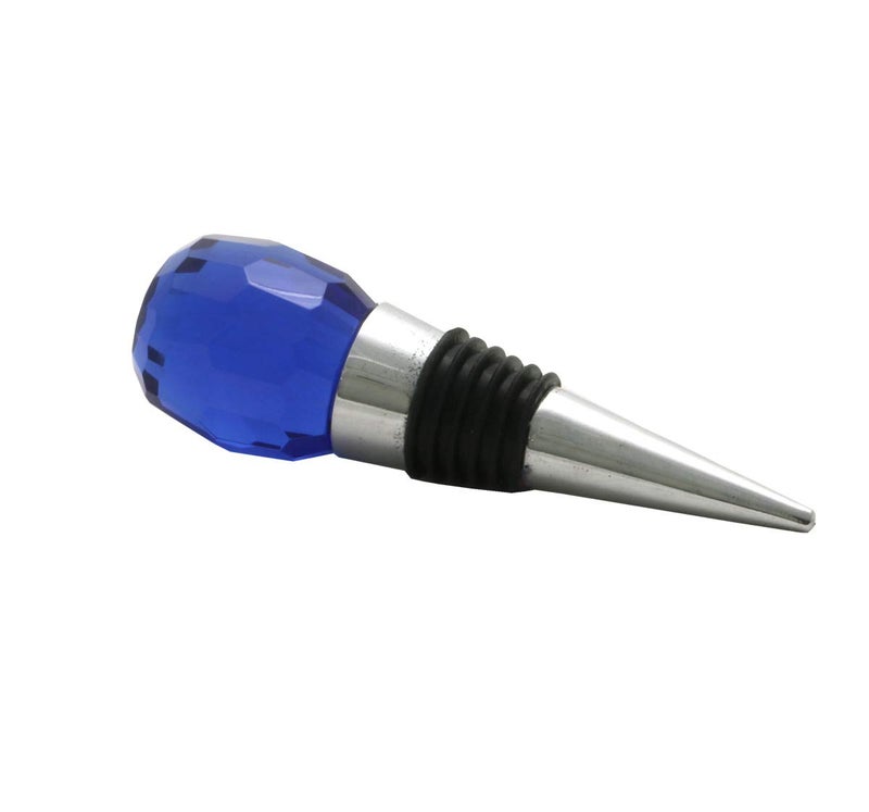 Steren Impex | Crystal Head - Wine Stopper | Blue Color (Pack of 3) - Image 1
