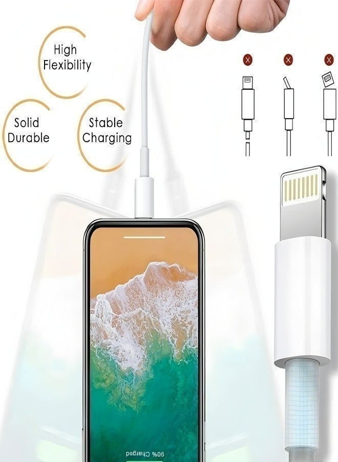 XYXS iPhone Charger, [Apple MFi Certified] 1M USB to Lightning Cable Power Fast Charging Cord Compatible with iPhone 14/13/12/11 Pro Max/XS MAX/XR/XS/X/8/7/Plus/6S/6/SE/5S/iPad - Image 3