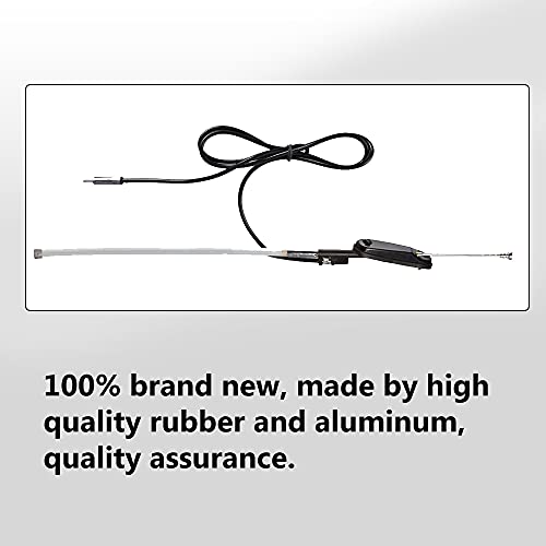 Auto Pearl - Vehicle Roof Mount Rubber Antenna Mast Flexible Car Antenna with Anti-Theft Design and Car Wash Safe - Black -WagonRStingray - Image 3