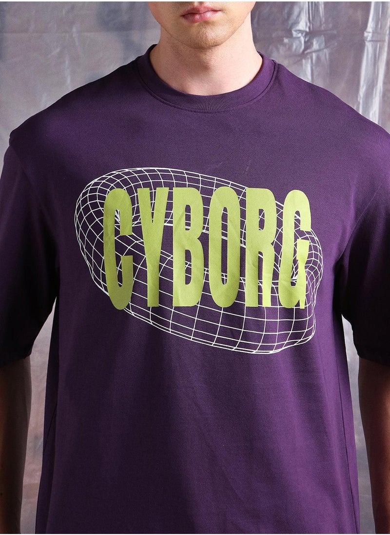 Hubberholme Men Cyborg Graphic Printed Oversized Fit T-shirt  - Image 5