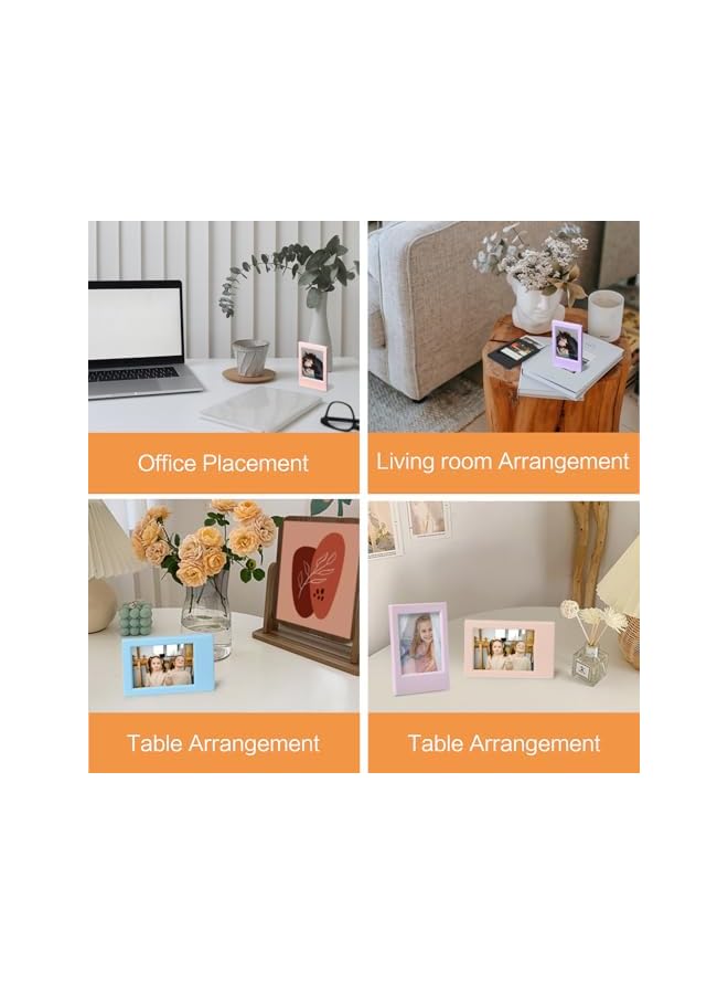 The Bros 10 Pcs 3 Inch Creative Photo Frame, Instax Mini Frames Bracket Set for Polaroid Picture Frame/90/40/Mini Evo/12/11/9/8/7/Instax Film - Table Decor Polaroid Film Frame for Photos（7 Colors） - Image 5