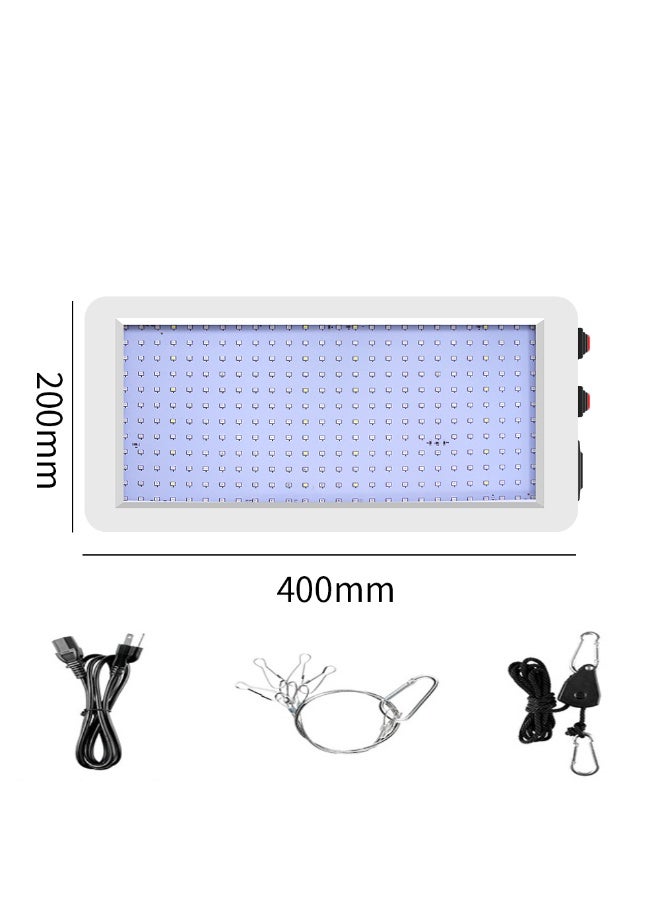مصباح LED لنمو النباتات بطيف كامل، مصباح للزراعة المائية مناسب للبيوت الزجاجية، خيام الزراعة، أنظمة الزراعة المائية، تكاثر الشتلات ومراحل الإثمار - 400*200 - Image 1