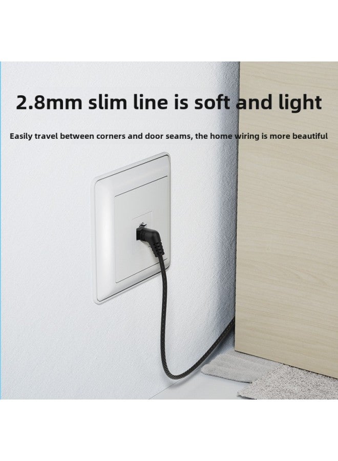 Weixun IBO Series Super Six Non-Shielded Network Jumper Double Elbow Rotatable Slim Wire Black 0.5-20-Color:Black-Line Length:3m  - Image 5