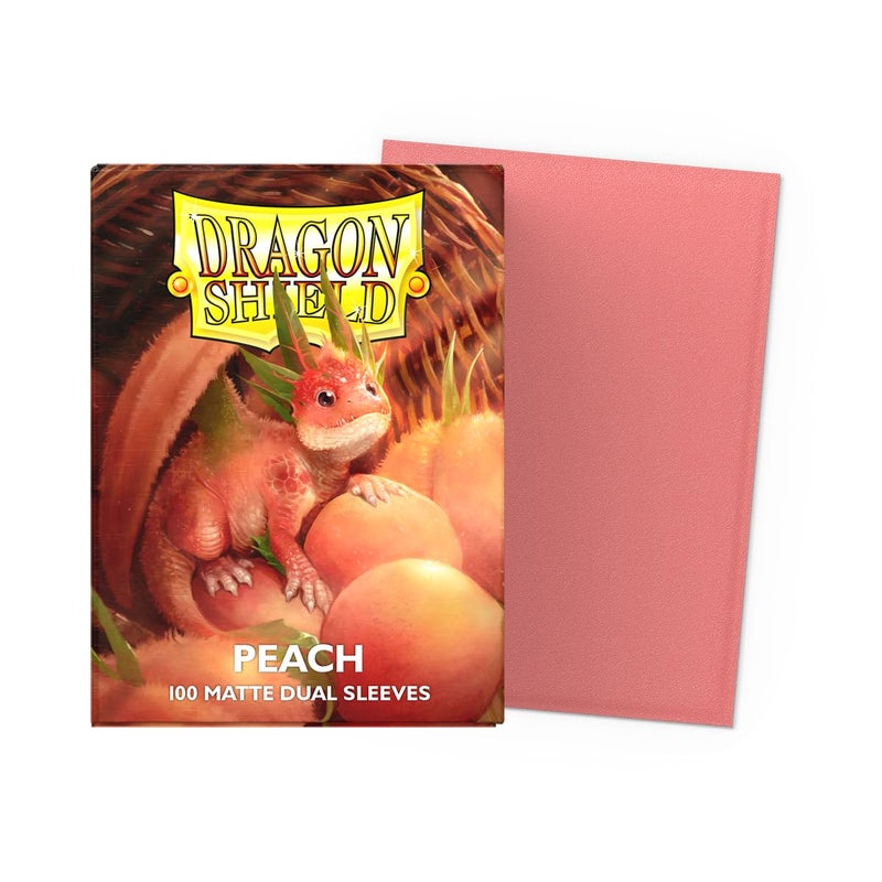 Dragon Shield | Matte Dual Standard Size Card Sleeves | 100 CT - Smooth & Tough Premium TCG Sleeves - Compatible with Pokemon, Flesh & Blood, One Piece & Magic the Gathering | Peach - Image 2