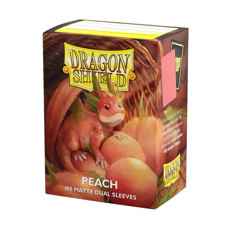 Dragon Shield | Matte Dual Standard Size Card Sleeves | 100 CT - Smooth & Tough Premium TCG Sleeves - Compatible with Pokemon, Flesh & Blood, One Piece & Magic the Gathering | Peach - Image 1